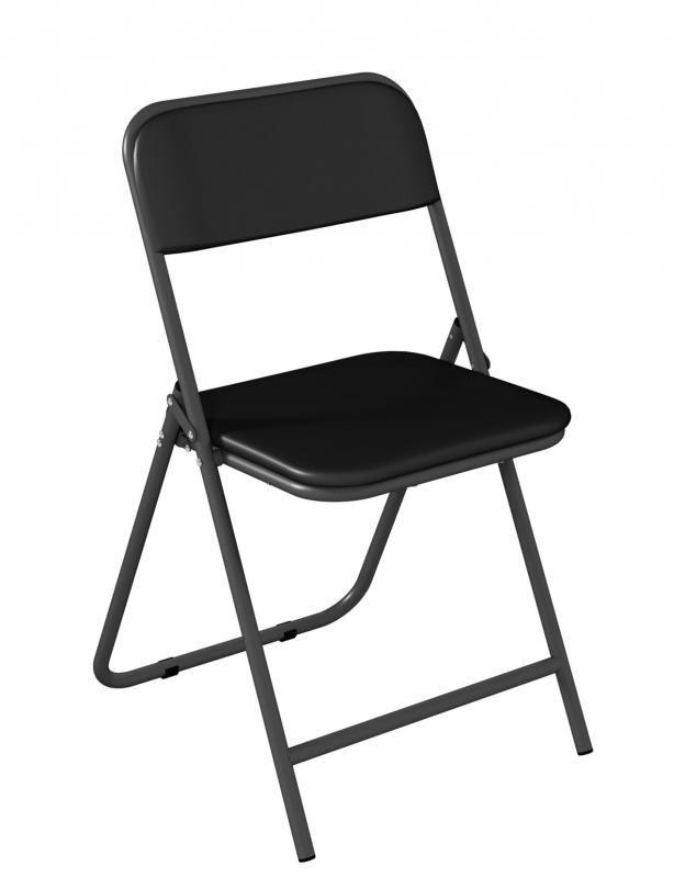 Стілець розкладний напівм'який (шкірозамінник), металевий каркас, АНШАР ГРУП (59216), 443х505х800/965 мм.